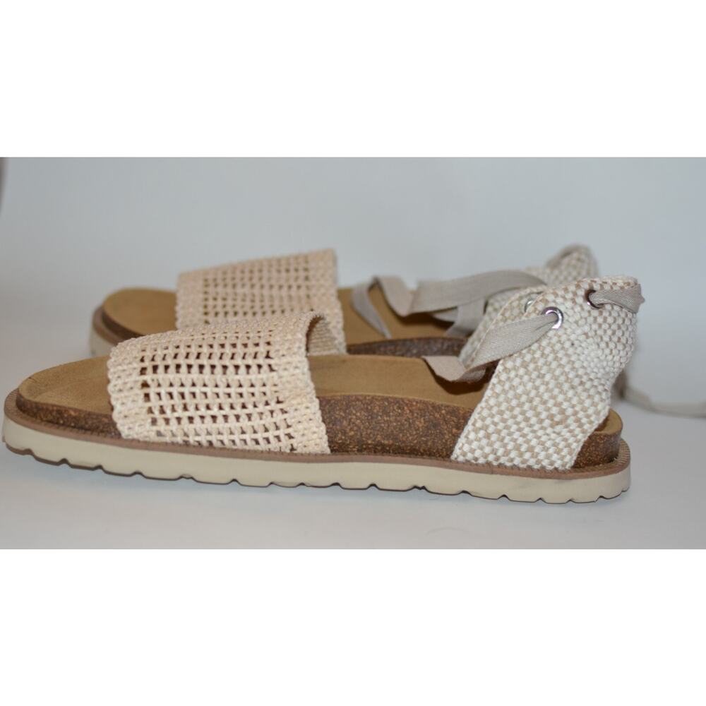 Free People Happy Feet Ankle Tie Crochet Sandal Espadrille Size EU41/US 10
